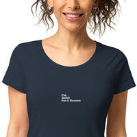 Centered "I'm Quiet For A Reason" organic t-shirt